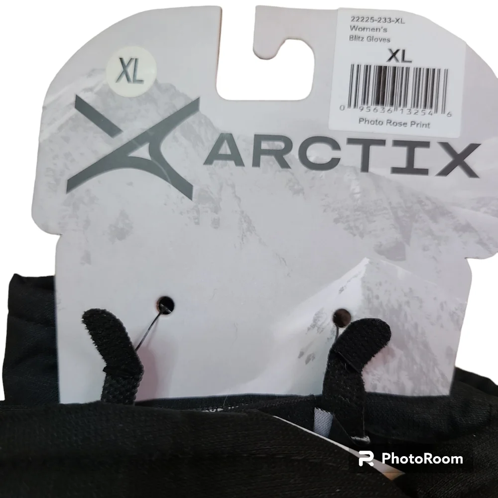 Arctix Size X-Large Black Photo Blitz 3M Thinsulate Puffer Snow Ski Gloves NWT